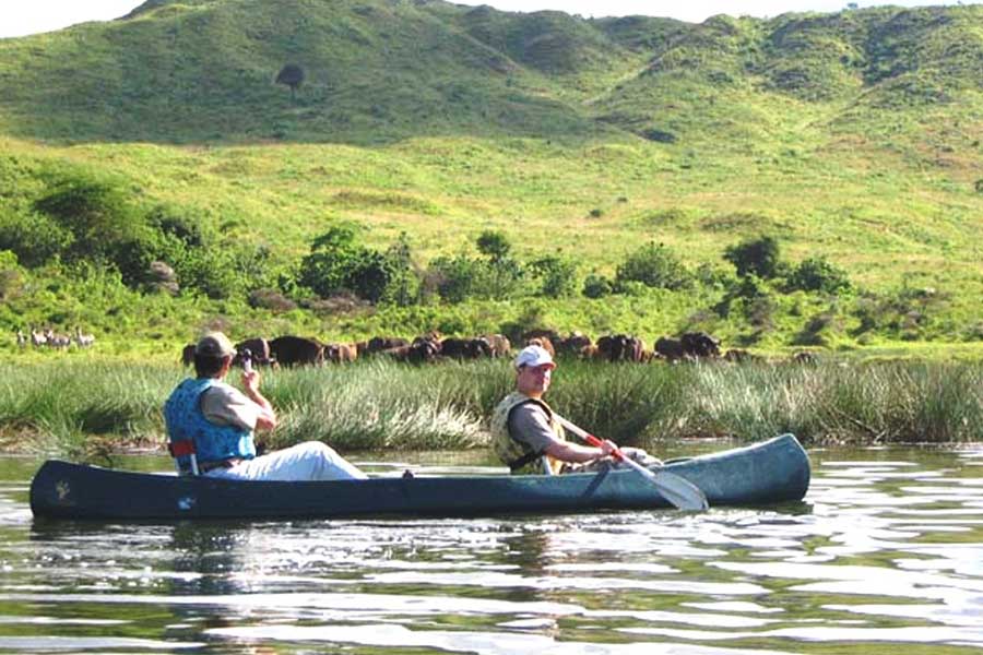 Canoeing on Momella Lakes in Arusha National Park